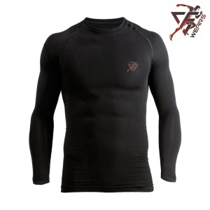 Men Long Sleeve Compression Shirt Black