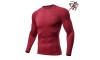 Men Long Sleeve Compression Shirt Red